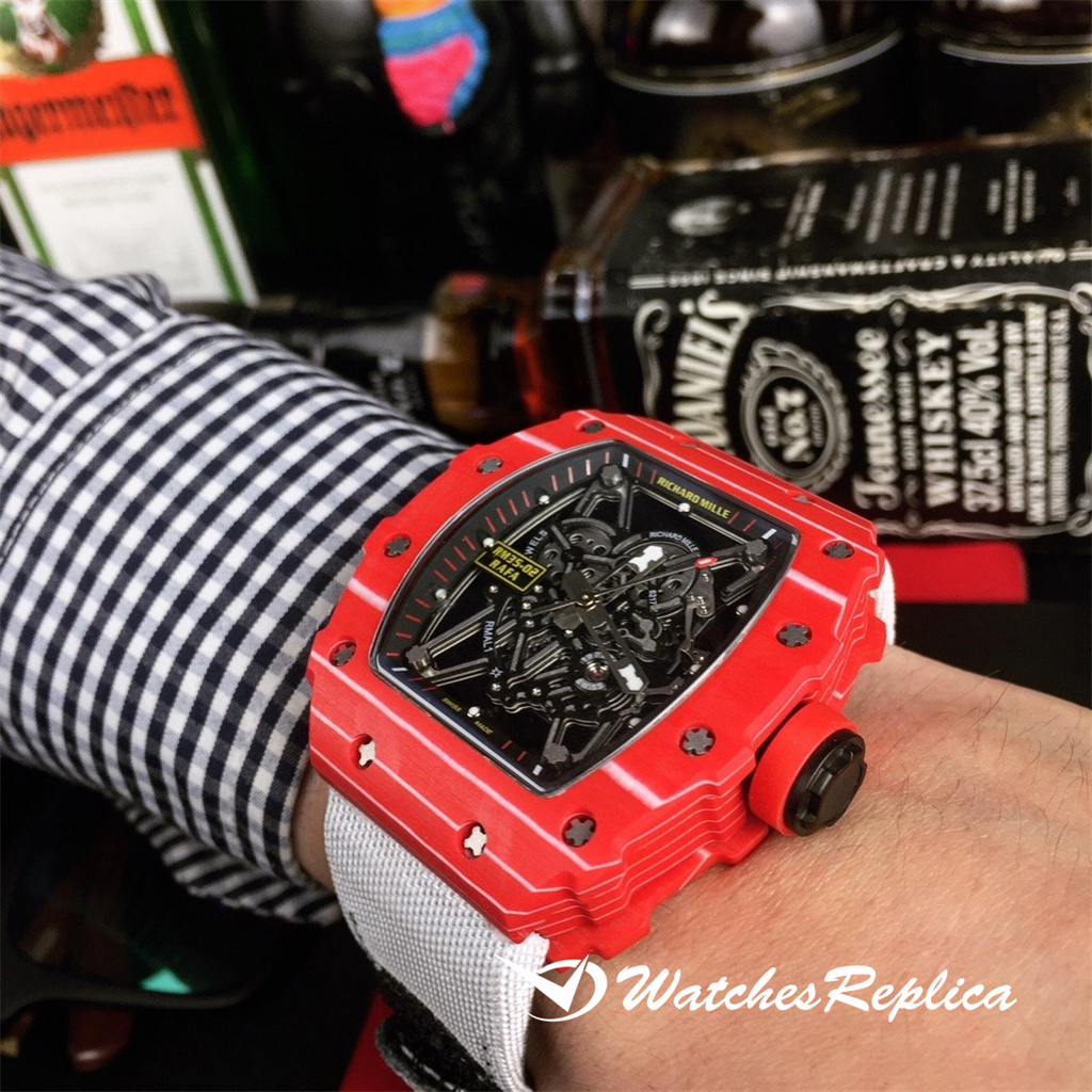 Richard Mille RM35-02 (Red Devils) All-Red Carbon Fiber Series Réplicas Relojes