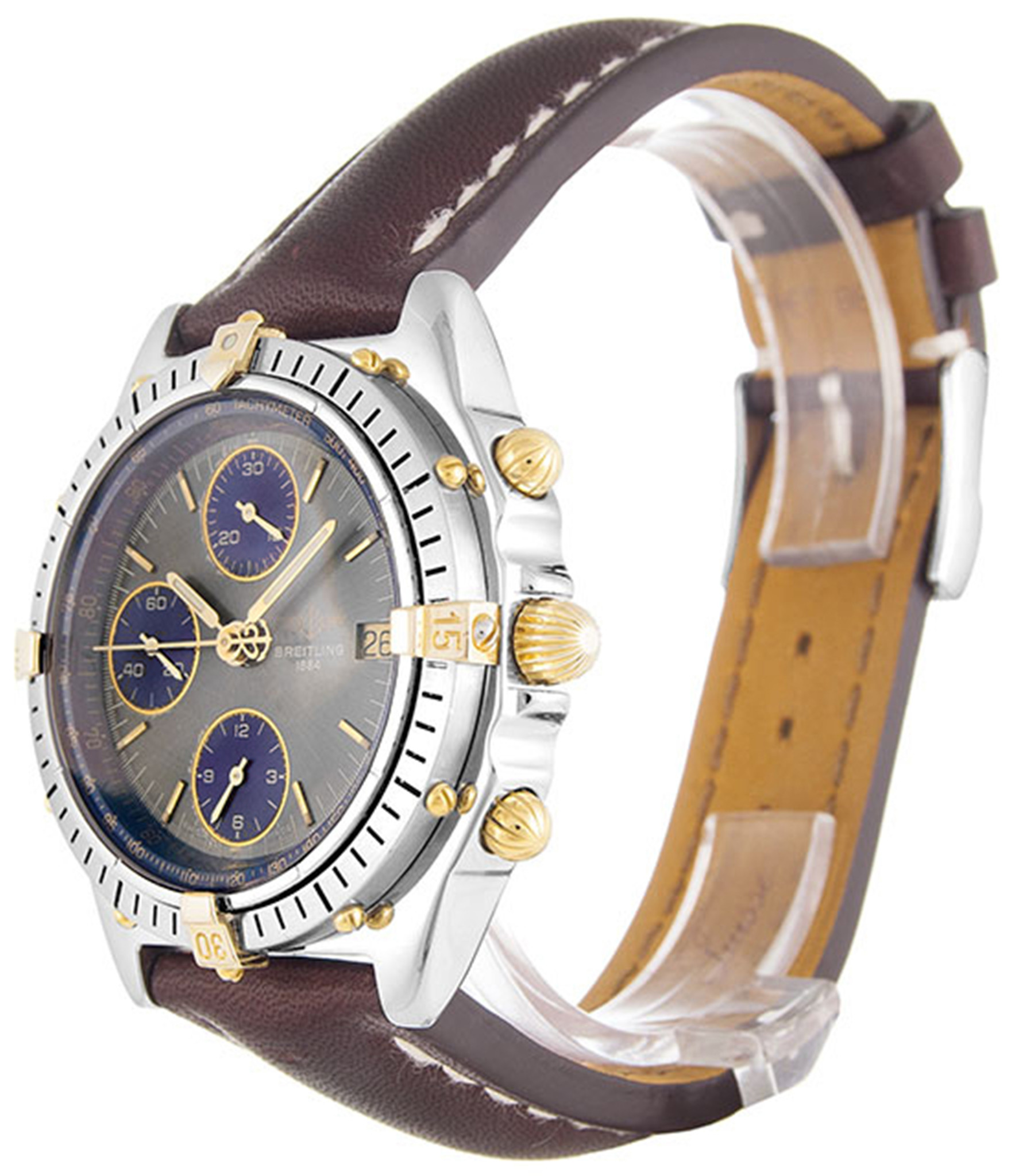 Réplica de marcadores de palo de cronomía breitling correa de cuero B13047 38MM