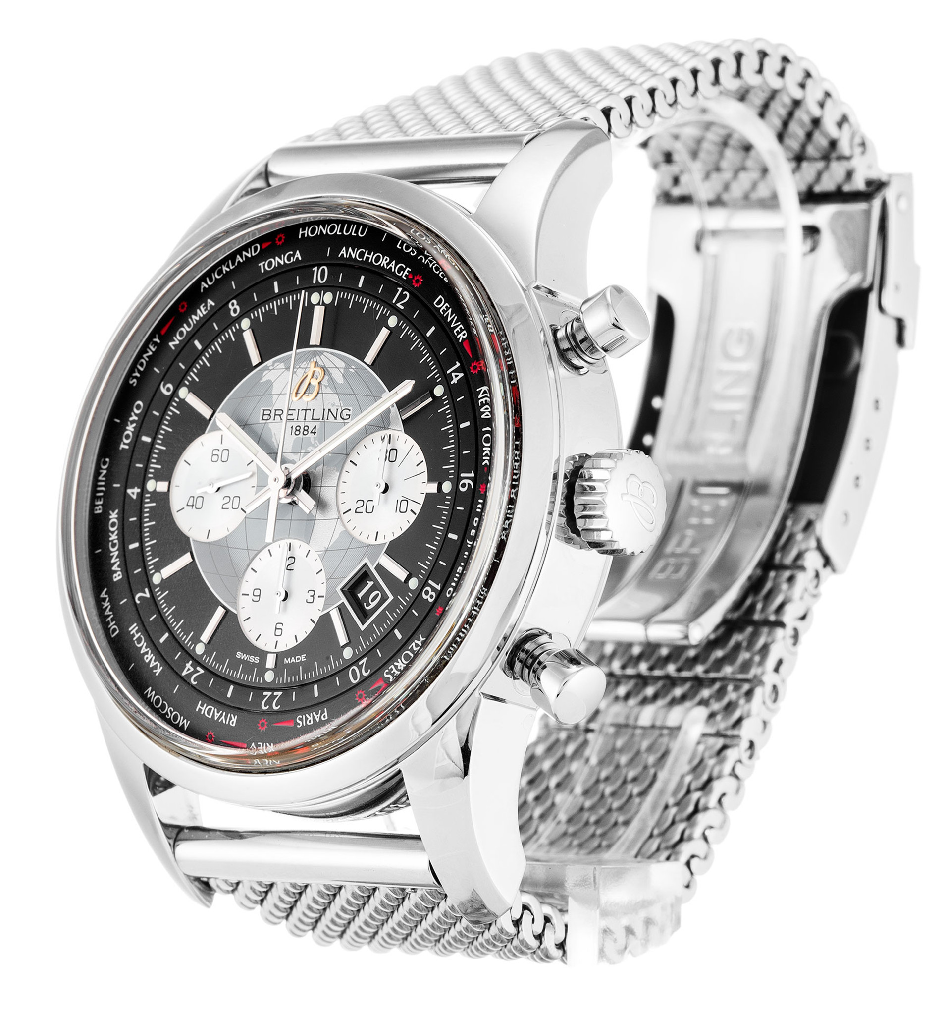 Réplica de la Réplica de la dial de acero inoxidable cronógrafo transocense AB0510 46MM