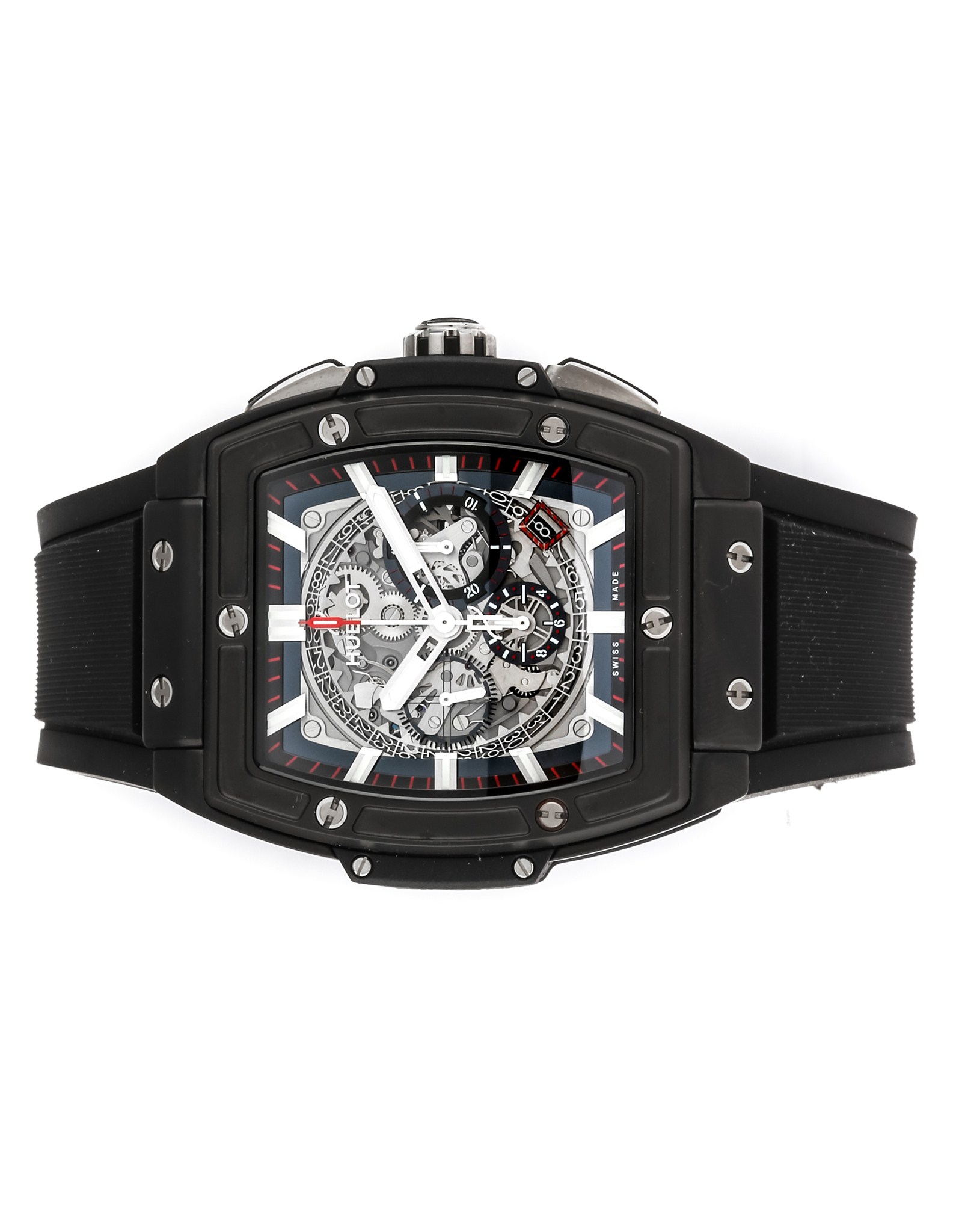 Réplica de esqueleto Hublot Dial Bisel de cerámica negra 601.ci.0173.rx 51MM*45MM