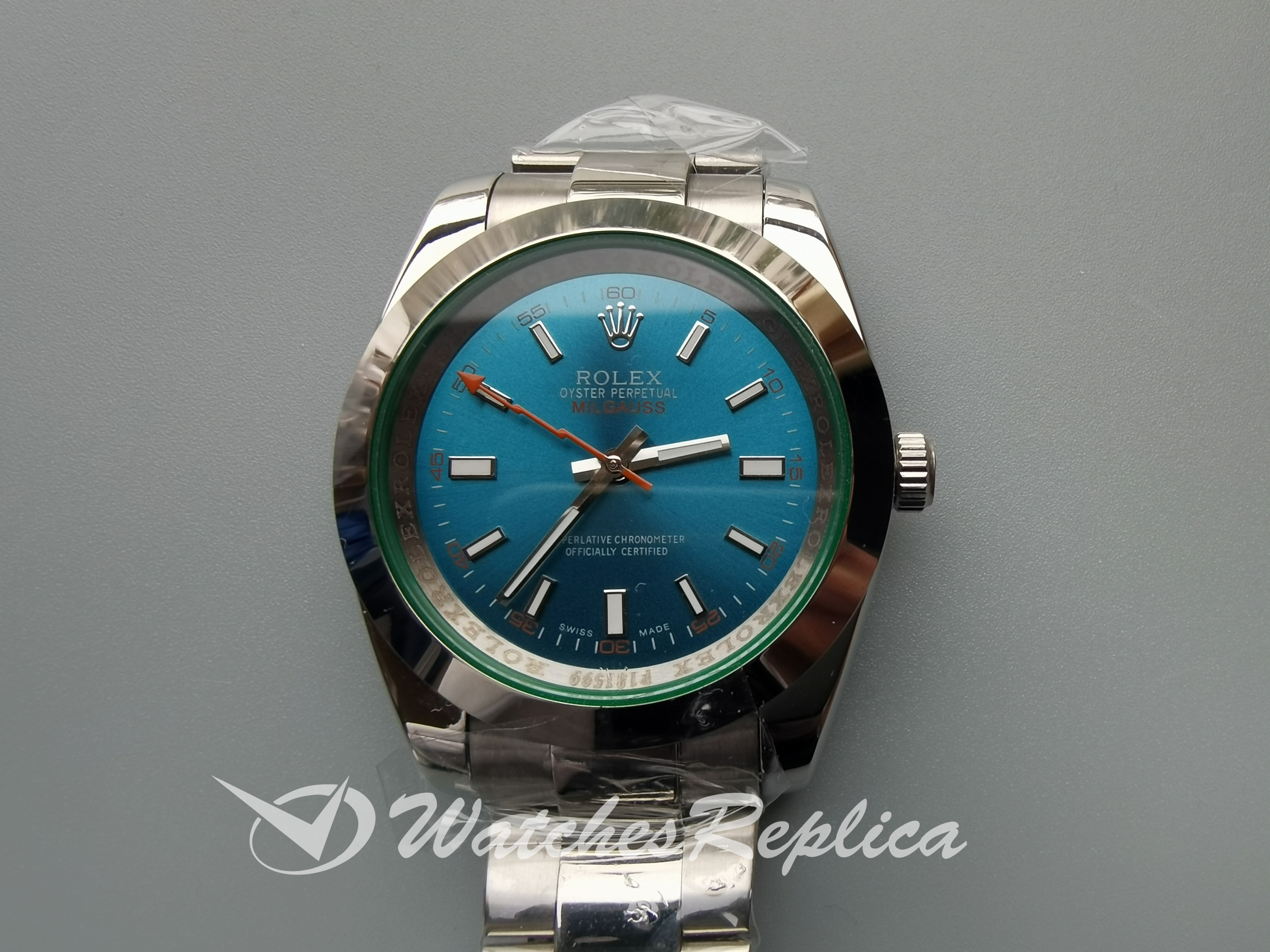 Rolex Milgauss 116400V Dial azul de acero inoxidable 40MM para hombres Réplicas Relojes