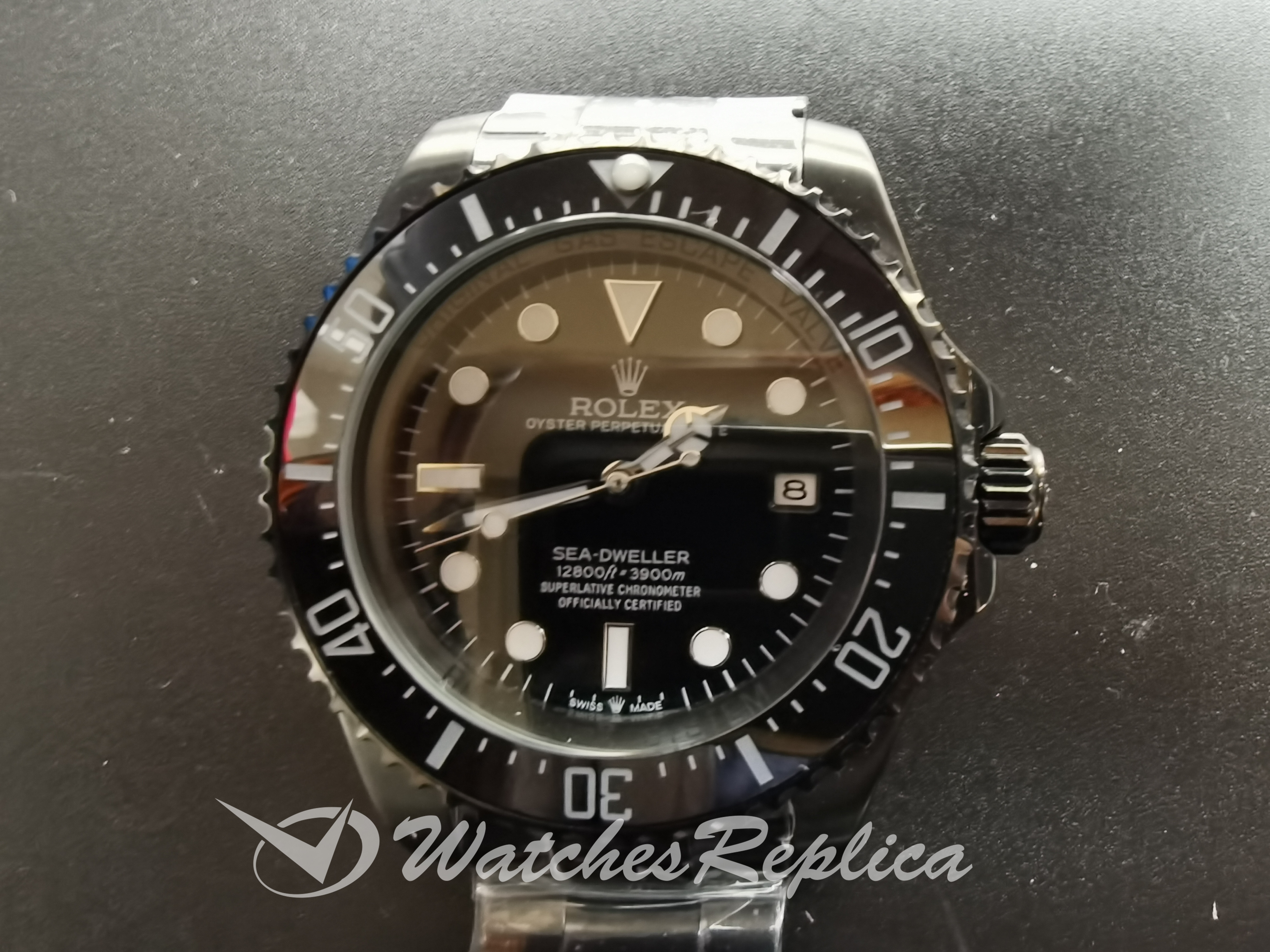 Rolex Deepsea 116660 Dial negro de acero inoxidable 44MM para hombres Réplicas Relojes