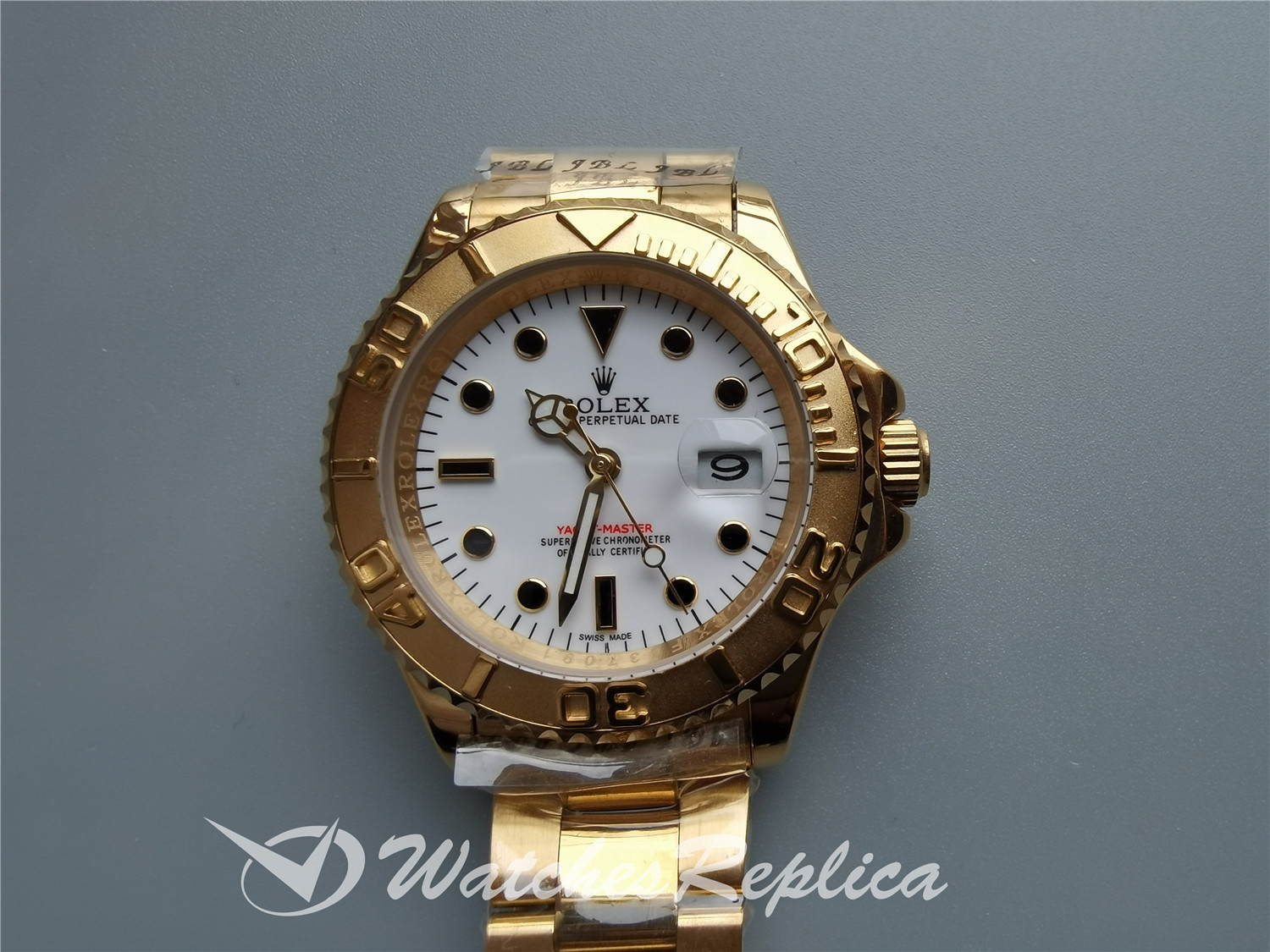 Rolex Yacht-Master Oyste y 18k Case de oro amarillo para Réplicas Relojes de hombres de 40MM
