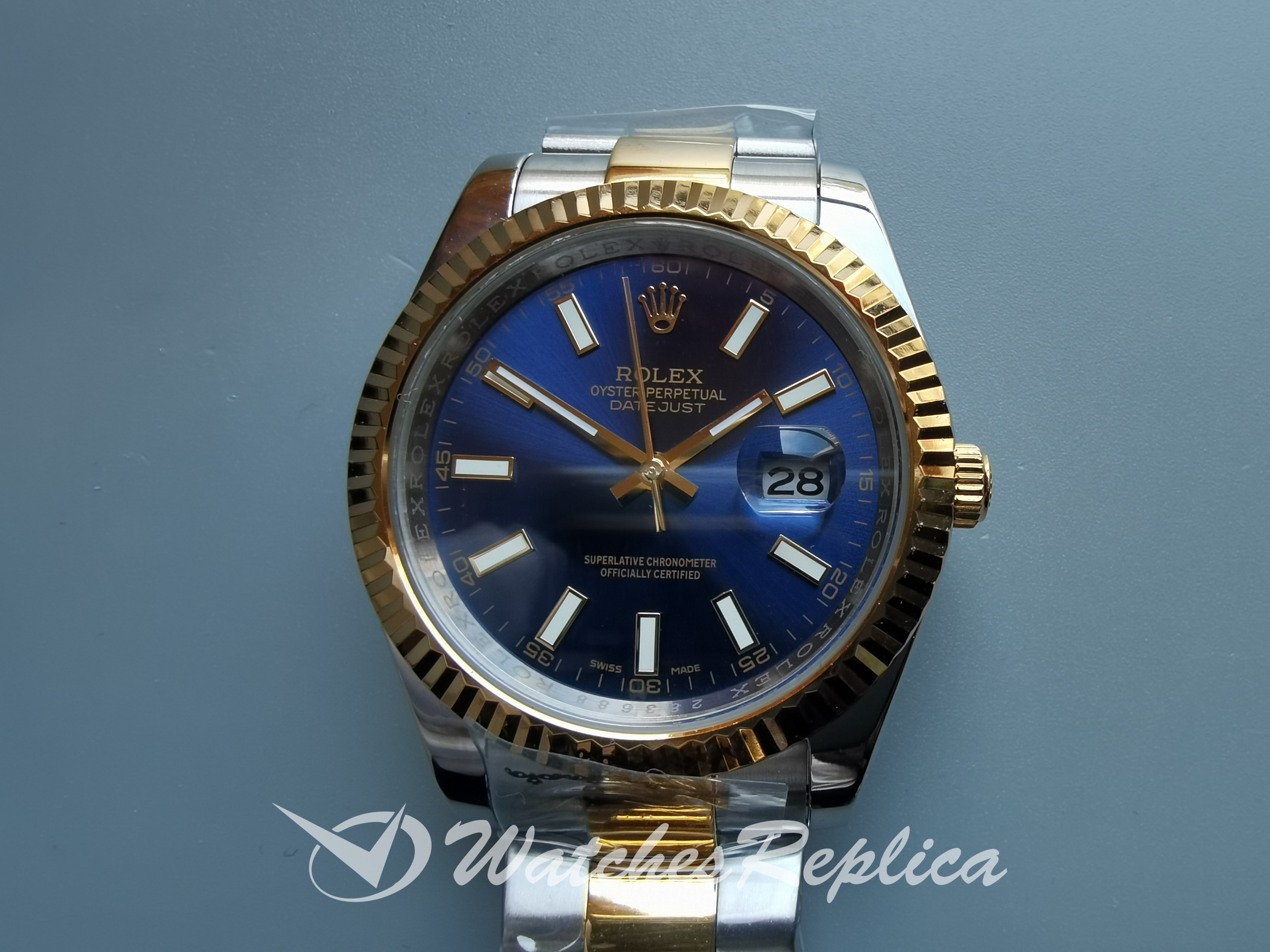 Rolex DateJust 116233 41MM de acero (ostras) Caso de batón blanco Dial para hombres Réplicas Relojes