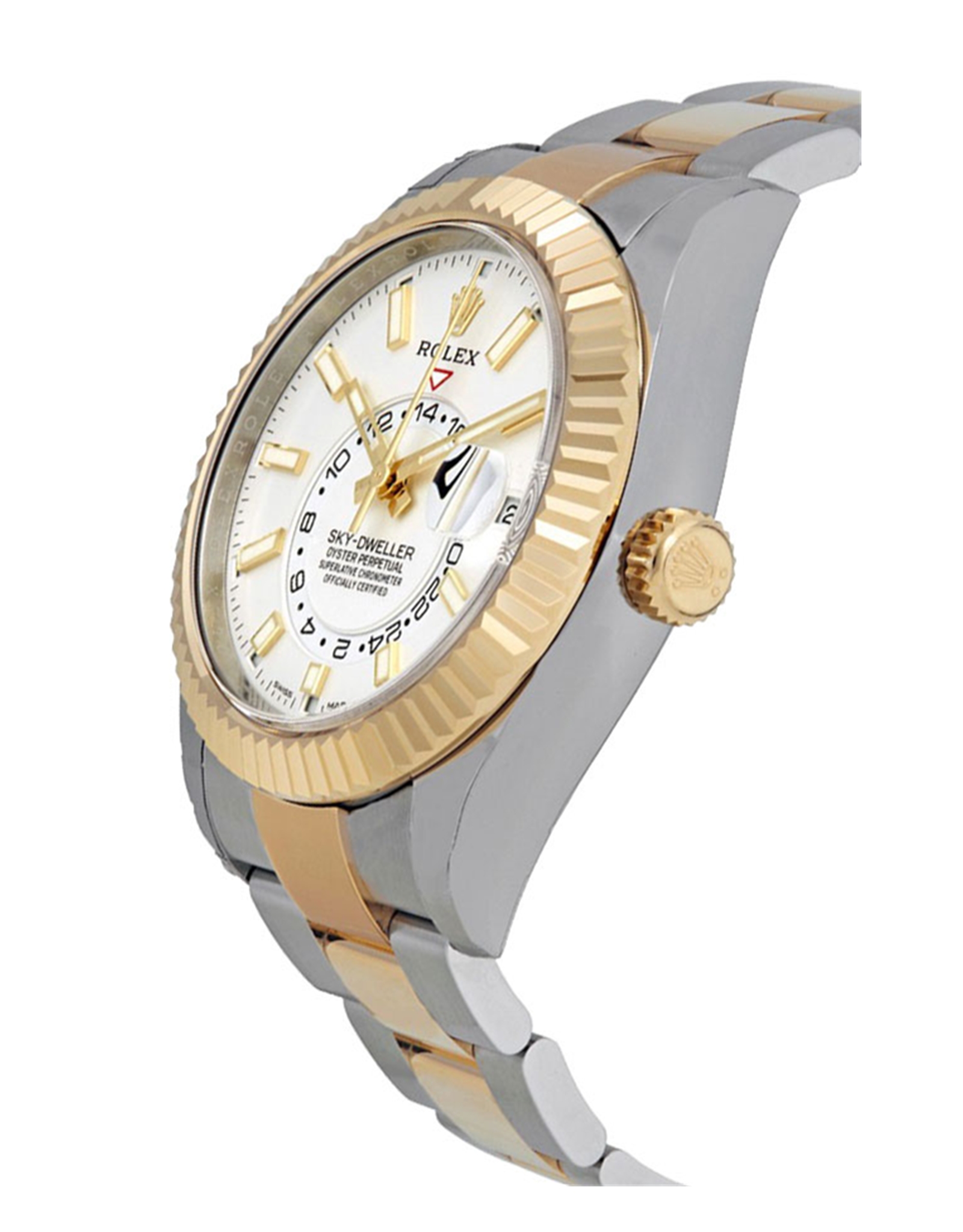 Réplica Rolex Sky habitante Marcadores de palo de marcado blanco 326933 42MM