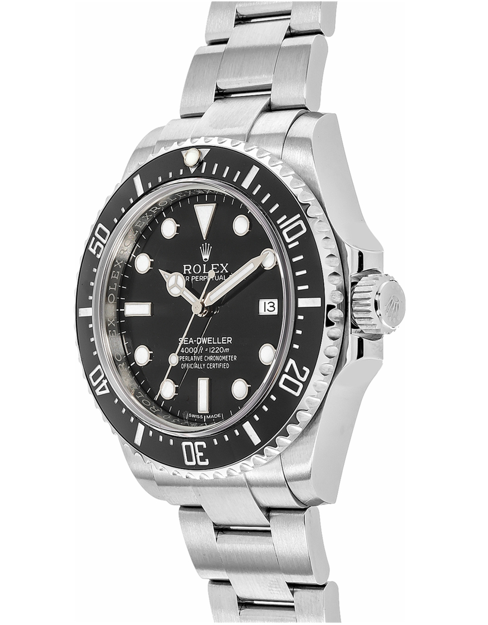 Réplica Rolex Vsiviente de mar Dial negro Pulsera de ostras de acero inoxidable Réplicas Relojes 116600 40MM